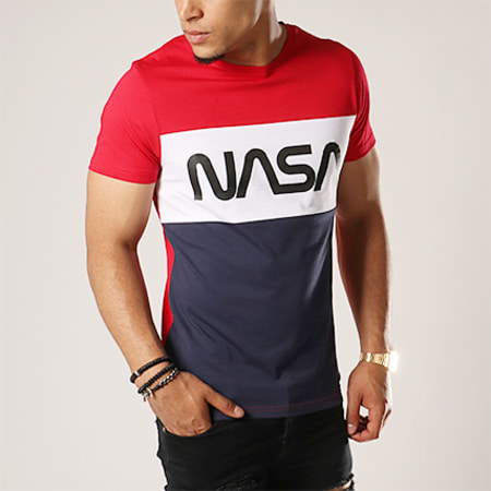 NASA - Tee Shirt Worm Logo Tricolore