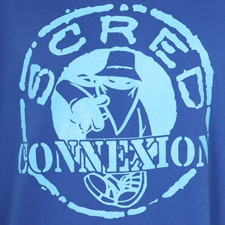 Scred Connexion - Tee Shirt Logo Bleu Roi Bleu Turquoise