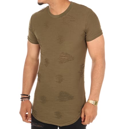 John H - Tee Shirt Oversize 141 Vert Kaki