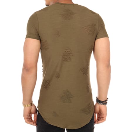John H - Tee Shirt Oversize 141 Vert Kaki