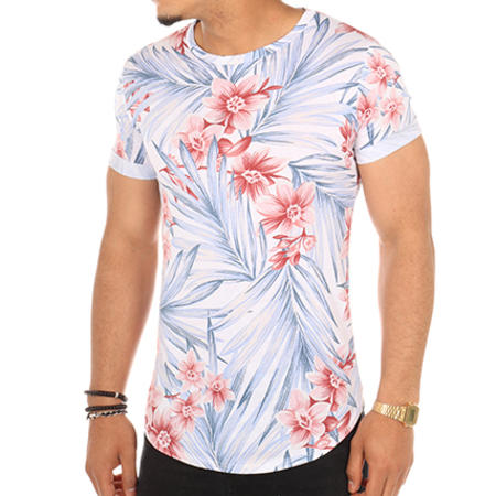 Uniplay - Tee Shirt Oversize UPY56A Blanc Floral