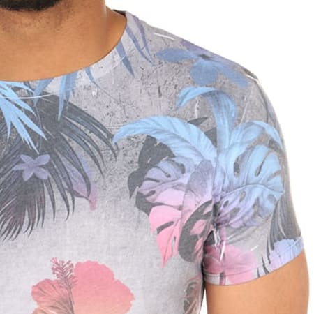 Uniplay - Tee Shirt Oversize UPY51 Gris Floral