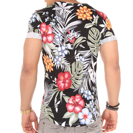 Uniplay - Tee Shirt Oversize UPY57 Noir Floral