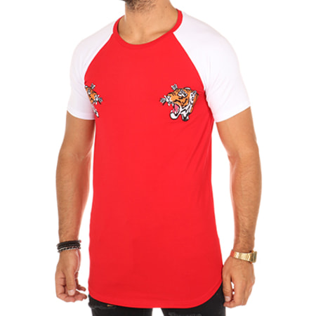 Classic Series - Tee Shirt Oversize Tiger Rouge Blanc
