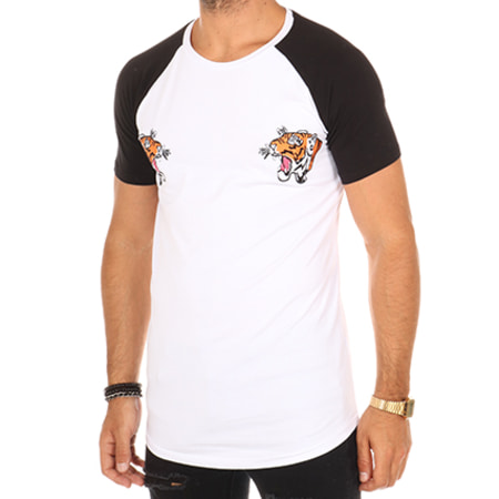 Classic Series - Tee Shirt Oversize Tiger Blanc Noir