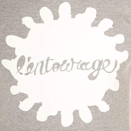 L'Entourage - Tee Shirt Logo Gris Chiné
