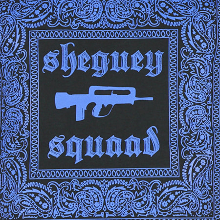 Sheguey Squaad - Tee Shirt Bandana Noir Bleu