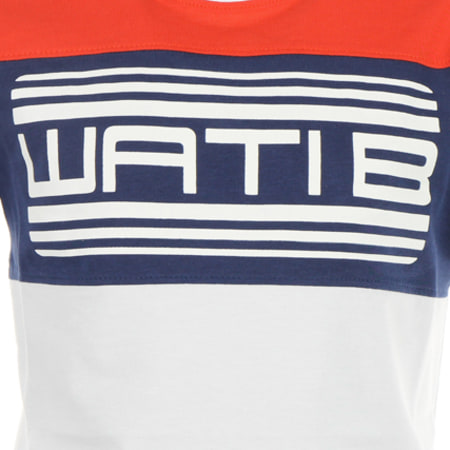 Wati B - Tee Shirt Enfant Milton Blanc Rouge Bleu Marine