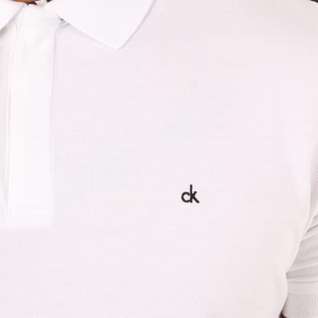 Calvin Klein - Polo Manches Courtes Pyrus Blanc