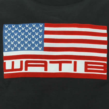 Wati B - Sweat Crewneck Flag US Noir