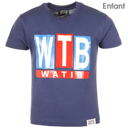 Wati B - Tee Shirt Enfant PSG Bleu Marine