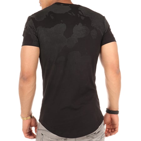 John H - Tee Shirt Oversize 421 Camouflage Noir