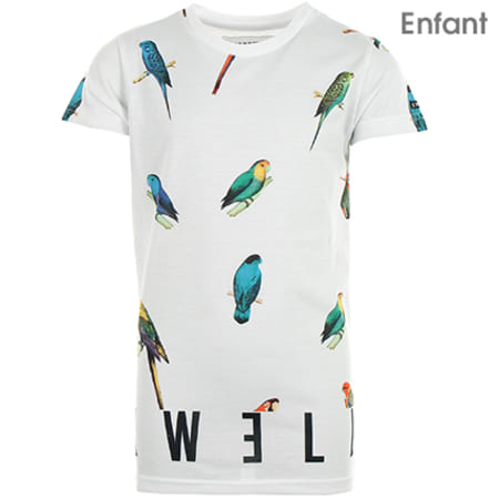 Kwell - Tee Shirt Enfant Parrot Blanc