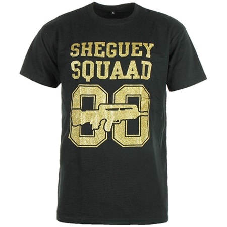 Sheguey Squaad - Tee Shirt Classic Logo 00 Noir Doré