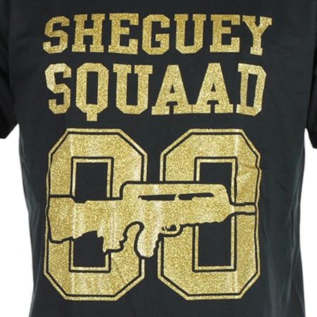 Sheguey Squaad - Tee Shirt Classic Logo 00 Noir Doré