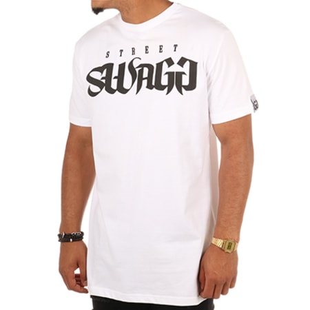 Swagg - Tee Shirt Classic Logo Blanc Noir