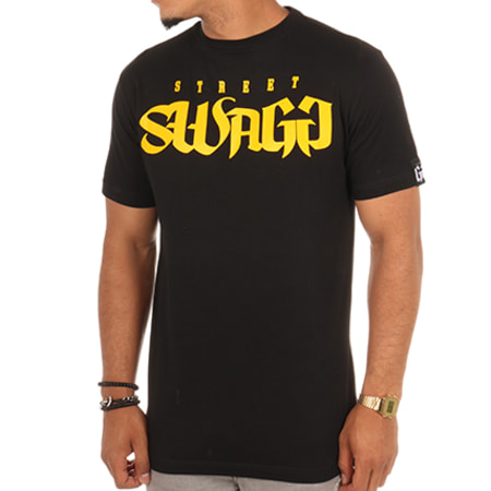 Swagg - Tee Shirt Classic Logo Noir Jaune
