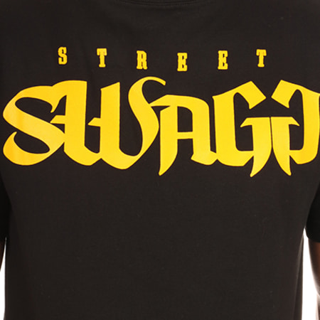 Swagg - Tee Shirt Classic Logo Noir Jaune