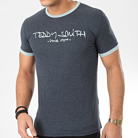 Teddy Smith - Tee Shirt Ticlass 3 Bleu Marine Chiné