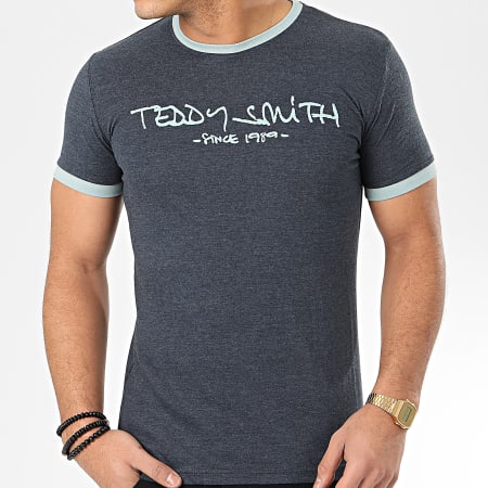 Teddy Smith - Tee Shirt Ticlass 3 Bleu Marine Chiné