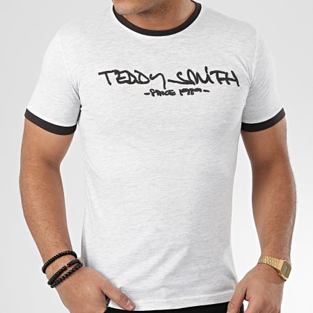 Teddy Smith - Tee Shirt Ticlass 3 Gris Clair Chiné