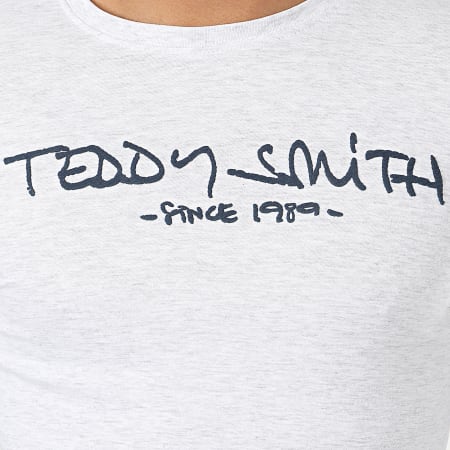 Teddy Smith - Tee Shirt Manches Longues Ticlass 3 Gris Clair Chiné