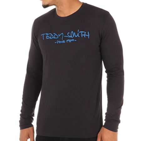 Teddy Smith - Tee Shirt Manches Longues Ticlass 3 Bleu Marine