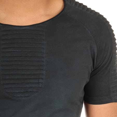 Ikao - Tee Shirt Oversize F061 Noir Dégradé