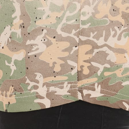 Ikao - Tee Shirt Oversize Avec Zip F046 Ecru Camouflage