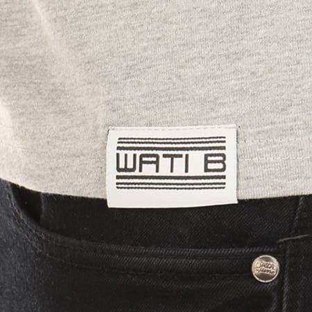 Wati B - Tee Shirt US Gris Chiné
