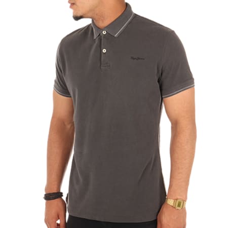 Pepe Jeans - Polo Manches Courtes Carya Gris Anthracite