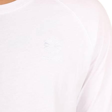 Reebok - Tee Shirt Manches Longues BR4631 Blanc