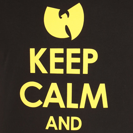 Wu Tang Clan - Tee Shirt Keep Calm Noir Jaune