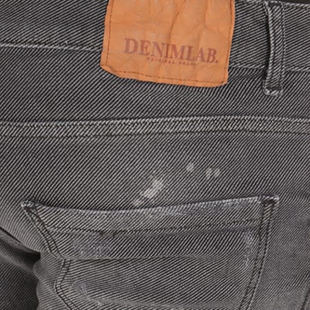 Denim Lab - Short Jean 12118 Gris Anthracite