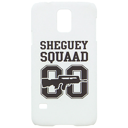 Sheguey Squaad - Coque Téléphone Samsung Galaxy S5 Logo Blanc