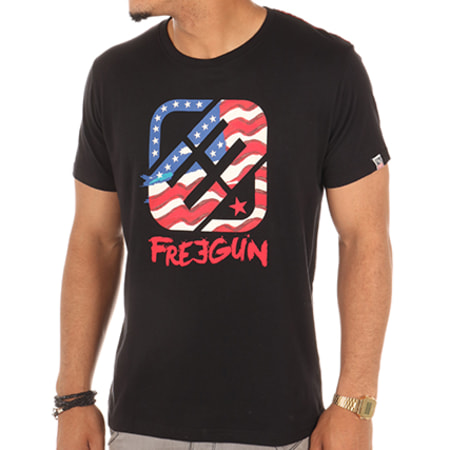 Freegun - Tee Shirt USA Noir
