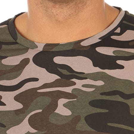 LBO - Tee Shirt Manches Longues Bomber 186 Camouflage Vert Kaki