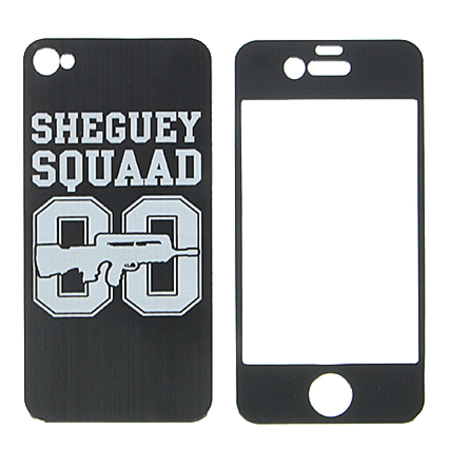 Sheguey Squaad - Coque Téléphone Iphone 4-4S Autocollante Logo Noir