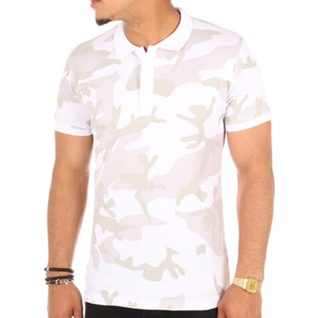 Classic Series - Polo Manches Courtes 5781 Blanc Camouflage