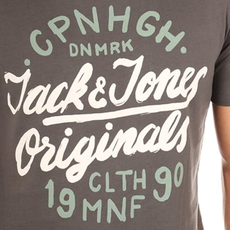 Jack And Jones - Tee Shirt Surf Gris Anthracite