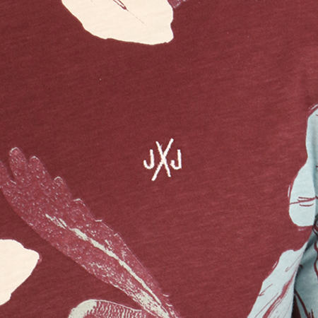 Jack And Jones - Tee Shirt Oversize Summer Bordeaux Floral