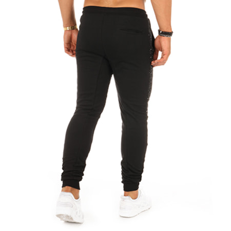 Sheguey Squaad - Pantalon Jogging New Logo Noir Speckle
