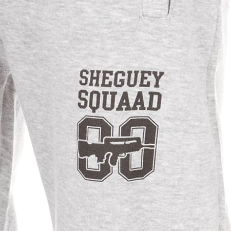 Sheguey Squaad - Pantalon Jogging Logo Gris Chiné
