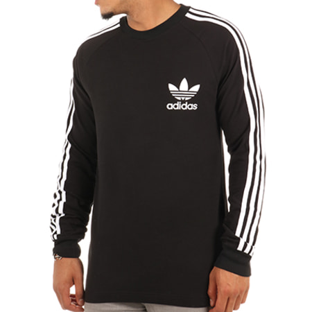 Adidas Originals - Tee Shirt Manches Longues Pique BR2042 Noir