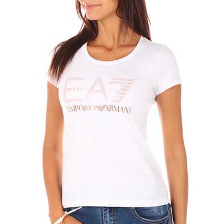 EA7 Emporio Armani - Tee Shirt Femme 6YTT37-TJ12Z Blanc