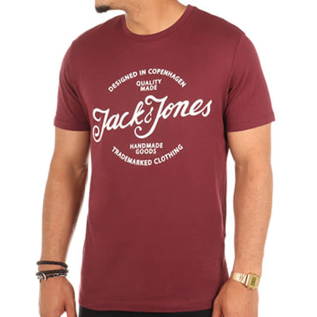 Jack And Jones - Tee Shirt Nyraffa Bordeaux