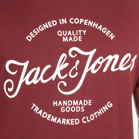 Jack And Jones - Tee Shirt Nyraffa Bordeaux