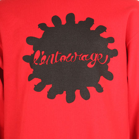 L'Entourage - Sweat Crewneck Logo Rouge Noir