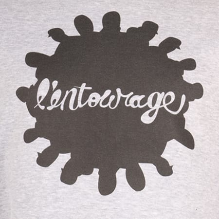 L'Entourage - Sweat Crewneck Logo Gris Chiné