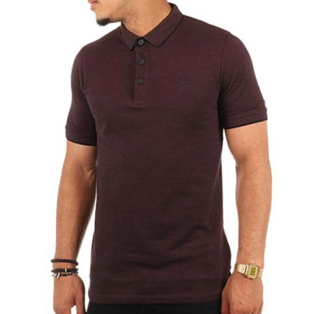 Only And Sons - Polo Manches Courtes Stan Noos Bordeaux